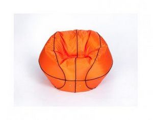Кресло-мешок Баскетбольный мяч большой оранжево-черное в Ишиме - ishim.ok-mebel.com | фото 1