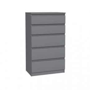 2.03.02.070.4 КАСТОР комод 5 ящиков RU серый в Ишиме - ishim.ok-mebel.com | фото
