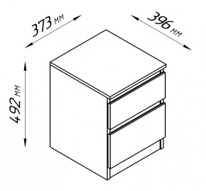 2.03.03.050.4 КАСТОР тумба 2 ящика RU серая в Ишиме - ishim.ok-mebel.com | фото 3