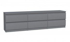 2.03.03.110.4 КАСТОР тумба 6 ящиков RU серая в Ишиме - ishim.ok-mebel.com | фото