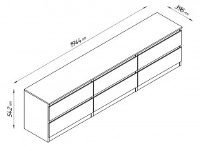 2.03.03.110.4 КАСТОР тумба 6 ящиков RU серая в Ишиме - ishim.ok-mebel.com | фото 4