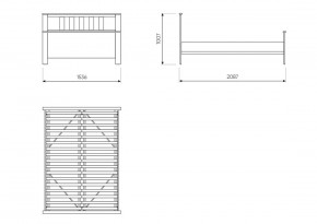 2.08.04.060.1 САГА кровать двойная 140х200 белая в Ишиме - ishim.ok-mebel.com | фото 2