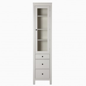 2.08.07.120.1 САГА шкаф с витриной 50 белый RU в Ишиме - ishim.ok-mebel.com | фото