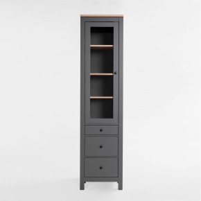 2.08.07.120.15 САГА шкаф с витриной 50 серый/ясень RU в Ишиме - ishim.ok-mebel.com | фото 2