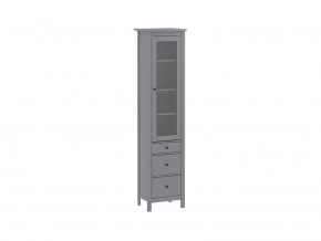 2.08.07.120.4 САГА шкаф с витриной 50 серый RU в Ишиме - ishim.ok-mebel.com | фото