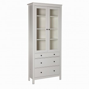 2.08.07.130.1 САГА шкаф с витриной 90 белый RU в Ишиме - ishim.ok-mebel.com | фото