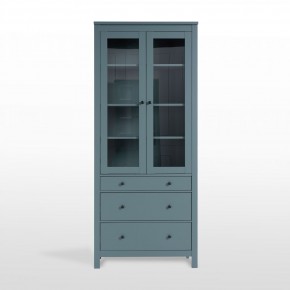 2.08.07.130.6 САГА шкаф с витриной 90 темно-бирюзовый RU в Ишиме - ishim.ok-mebel.com | фото 2