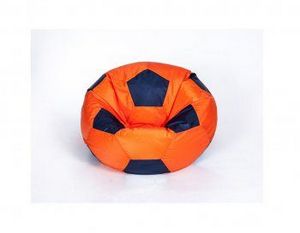Кресло-мешок Мяч малый оранжево-черное в Ишиме - ishim.ok-mebel.com | фото 1