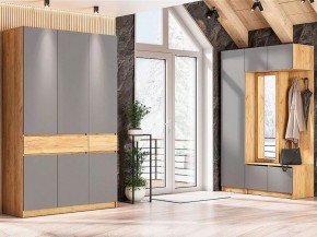 АВИНЬОН Прихожая Пенал (Дуб Крафт золотой/Графит серый) в Ишиме - ishim.ok-mebel.com | фото 4
