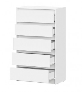 АЙДЕН КМ06-700 Комод 5 ящиков (белый) в Ишиме - ishim.ok-mebel.com | фото 2