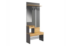 БАСКО Прихожая К7 (графит) в Ишиме - ishim.ok-mebel.com | фото 2