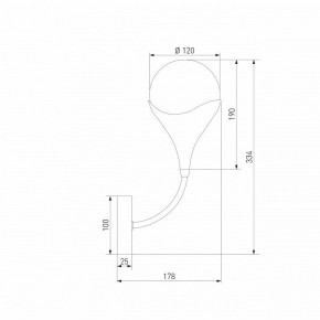 Бра Eurosvet Calyx 60168/1 латунь в Ишиме - ishim.ok-mebel.com | фото 3