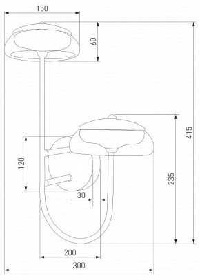 Бра Eurosvet Fungo 50388/2 LED черный в Ишиме - ishim.ok-mebel.com | фото 5