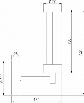 Бра Eurosvet Oriens 60166/1 латунь в Ишиме - ishim.ok-mebel.com | фото 2