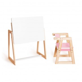 Детская растущая парта и стул Я САМ "Краски" (Розовый) в Ишиме - ishim.ok-mebel.com | фото 4