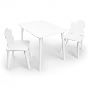 Детский комплект стол и два стула «Облачко» Rolti Baby (белый/белый, массив березы/мдф) в Ишиме - ishim.ok-mebel.com | фото