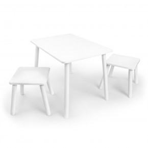 Детский комплект стол и два табурета Rolti Baby (белая столешница/белое сиденье/белые ножки) в Ишиме - ishim.ok-mebel.com | фото 1
