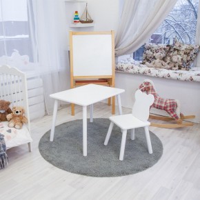 Детский комплект стол и стул «Мишка» Rolti Baby (белый/белый, массив березы/мдф) в Ишиме - ishim.ok-mebel.com | фото 2