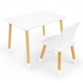 Детский комплект стол и стул «Мишка» Rolti Baby (белый/береза, массив березы/мдф) в Ишиме - ishim.ok-mebel.com | фото 1