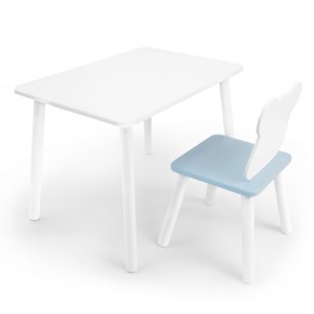 Детский комплект стол и стул «Мишка» Rolti Baby (белый/голубой, массив березы/мдф) в Ишиме - ishim.ok-mebel.com | фото 1