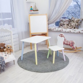 Детский комплект стол и стул «Мишка» Rolti Baby (белый/цветной, массив березы/мдф) в Ишиме - ishim.ok-mebel.com | фото 2