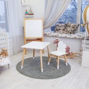 Детский комплект стол и стул «Облачко» Rolti Baby (белый/береза, массив березы/мдф) в Ишиме - ishim.ok-mebel.com | фото 4