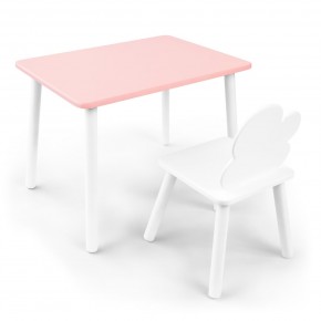 Детский комплект стол и стул «Облачко» Rolti Baby (розовый/белый, массив березы/мдф) в Ишиме - ishim.ok-mebel.com | фото 1