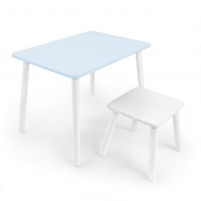 Детский комплект стол и табурет Rolti Baby (голубая столешница/белое сиденье/белые ножки) в Ишиме - ishim.ok-mebel.com | фото