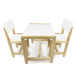 Детский растущий комплект стол и два стула  Я САМ "Лофт" (Белый, Сосна) в Ишиме - ishim.ok-mebel.com | фото