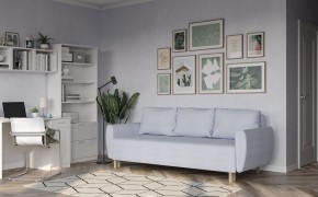 Диван-кровать Тулисия пастельно-голубой, ткань рогожка в Ишиме - ishim.ok-mebel.com | фото 4