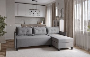 Диван-кровать угловой Киркас серый, ткань рогожка в Ишиме - ishim.ok-mebel.com | фото 2
