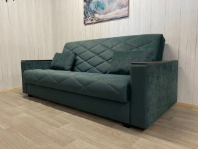 Диван Престиж-15 (НПБ+МДФ) велюр Sensey bottle green в Ишиме - ishim.ok-mebel.com | фото