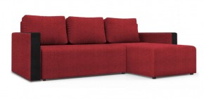 Диван угловой Алиса 3 Shaggy RED - TEOS BLACK в Ишиме - ishim.ok-mebel.com | фото