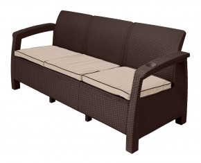 Диван Yalta Premium Sofa 3 Set (Ялта) шоколадный (+подушки под спину) в Ишиме - ishim.ok-mebel.com | фото