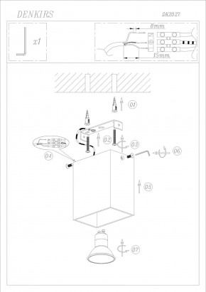 DK2027-WH Светильник накладной IP 20, 50 Вт, GU10, белый, алюминий в Ишиме - ishim.ok-mebel.com | фото 3