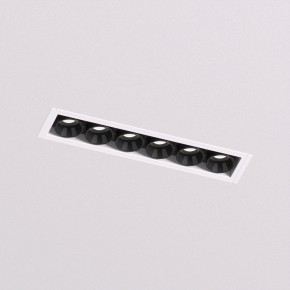 DK2531-WB Встраиваемый светильник SPACE со светодиодом под шпатлевку L126mm 220V 10W 38° 4000К IP20 белый/черный алюминий в Ишиме - ishim.ok-mebel.com | фото