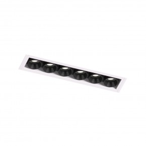DK2531-WB Встраиваемый светильник SPACE со светодиодом под шпатлевку L126mm 220V 10W 38° 4000К IP20 белый/черный алюминий в Ишиме - ishim.ok-mebel.com | фото 6