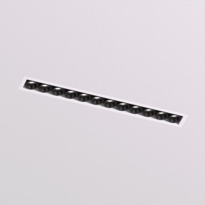 DK2532-WB Встраиваемый светильник SPACE со светодиодом под шпатлевку L240mm 220V 20W 38° 4000К IP20 белый/черный алюминий в Ишиме - ishim.ok-mebel.com | фото