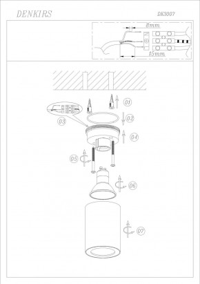 DK3007-BK Накладной светильник влагозащ., IP 44, 15 Вт, GU10, черный, алюминий в Ишиме - ishim.ok-mebel.com | фото
