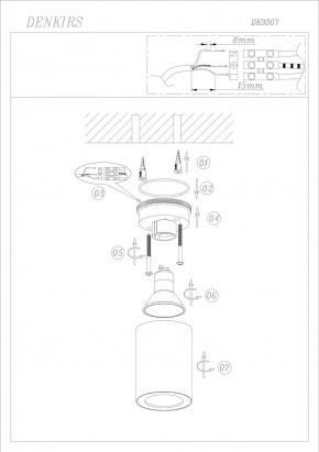 DK3007-WH Накладной светильник влагозащ., IP 44, 15 Вт, GU10, белый, алюминий в Ишиме - ishim.ok-mebel.com | фото 4