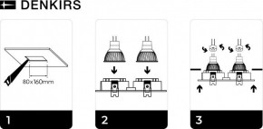 DK3022-WH Встраиваемый светильник, IP 20, 10 Вт, GU5.3, LED, белый, пластик в Ишиме - ishim.ok-mebel.com | фото 6