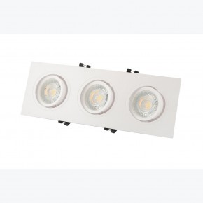 DK3023-WH Встраиваемый светильник, IP 20, 10 Вт, GU5.3, LED, белый, пластик в Ишиме - ishim.ok-mebel.com | фото 3