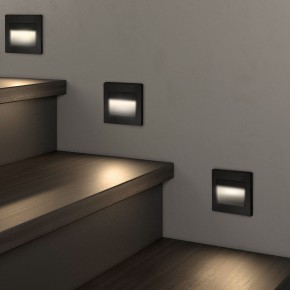 DK3050-BK Светильник встраиваемый в стену, IP 20, LED 3000, 1 Вт, черный пластик в Ишиме - ishim.ok-mebel.com | фото 3