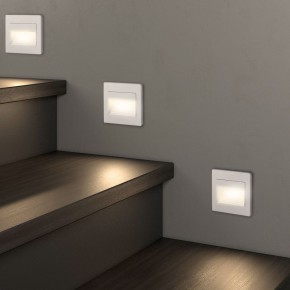 DK3050-WH Светильник встраиваемый в стену, IP 20, LED 3000, 1 Вт, белый, пластик в Ишиме - ishim.ok-mebel.com | фото 6
