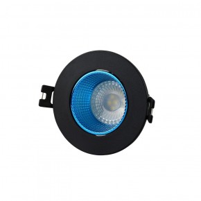 DK3061-BK+СY Встраиваемый светильник, IP 20, 10 Вт, GU5.3, LED, черный/голубой, пластик в Ишиме - ishim.ok-mebel.com | фото