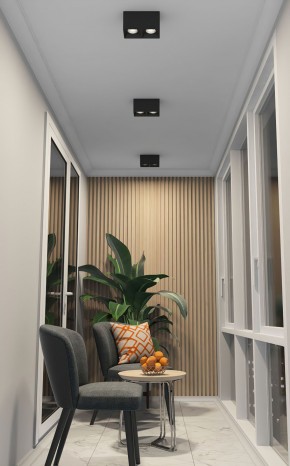 DK3085-BK+CH Светильник накладной IP 20, 10 Вт, GU5.3, LED, черный/хром, пластик в Ишиме - ishim.ok-mebel.com | фото 2