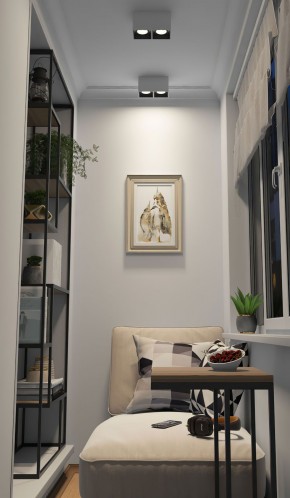 DK3085-WB+WH Светильник накладной IP 20, 10 Вт, GU5.3, LED, бело-черный/белый, пластик в Ишиме - ishim.ok-mebel.com | фото 2