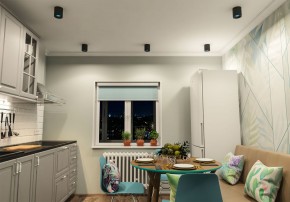 DK3090-BK+CY Светильник накладной IP 20, 10 Вт, GU5.3, LED, черный/голубой, пластик в Ишиме - ishim.ok-mebel.com | фото 2