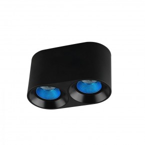 DK3096-BK+CY Светильник накладной IP 20, 10 Вт, GU5.3, LED, черный/голубой, пластик в Ишиме - ishim.ok-mebel.com | фото