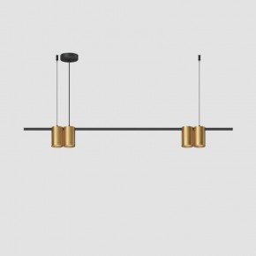 DK4061-BK+SG Подвесной светильник ORBIT, IP20, 4xGU10 LED до 15 Вт, черный + сатинированное золото, алюминий в Ишиме - ishim.ok-mebel.com | фото 2